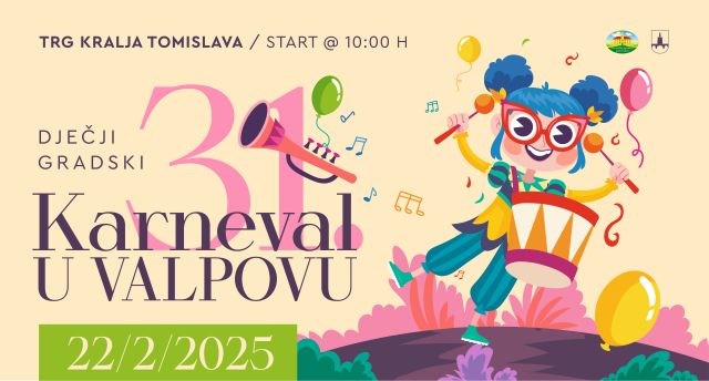 31. Dječji gradski karneval u Valpovu
